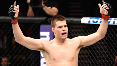 Mickey Gall Celebrates Following His Ufc Debut Win Over Mike Jackson.